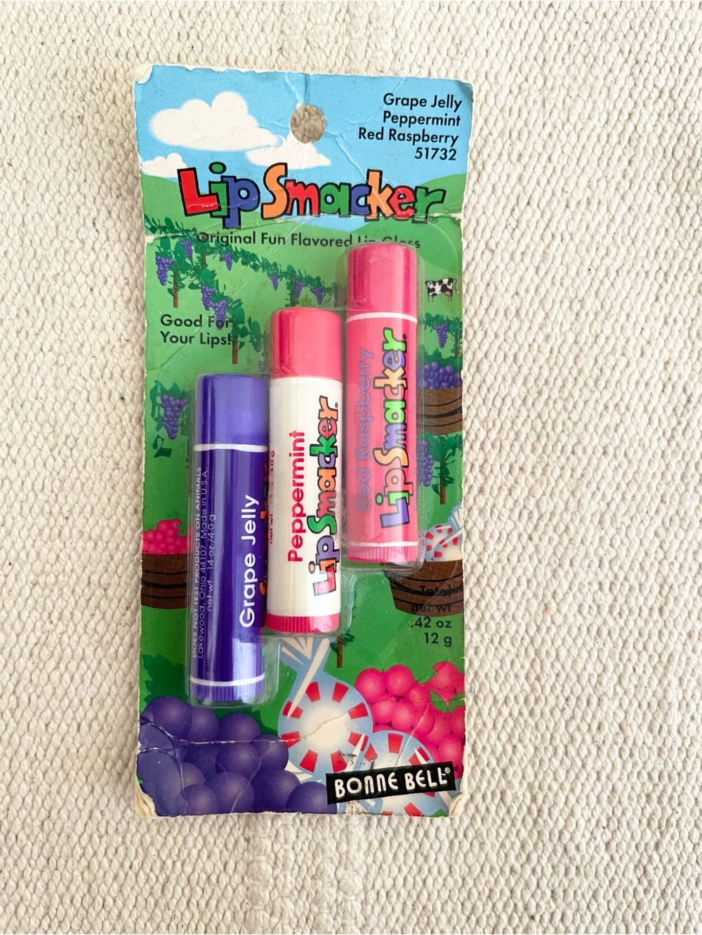 Vintage Y2K Bonne Bell Lip Smackers Rainbow Letters Lip Gloss GRAPE JELLY NOS